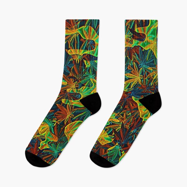 Item preview, Colorful Marijuana Leaf Smoke Print AD designed and sold by WildArtDesigns.