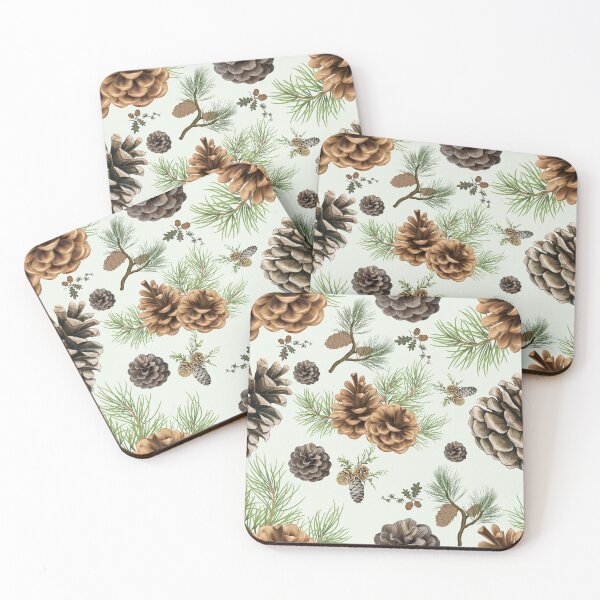 Item preview, Botanical Earthy Pinecone Pattern designed and sold by SiYDesigns.