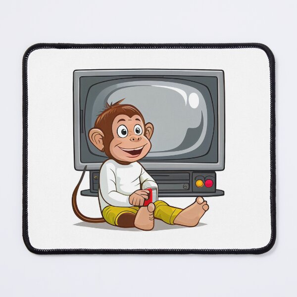 Item preview, a monkey is watching tv designed and sold by alnamla.