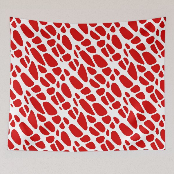 Item preview, Red and White Abstract Skin Texture Repeating Pattern designed and sold by TMBTM.