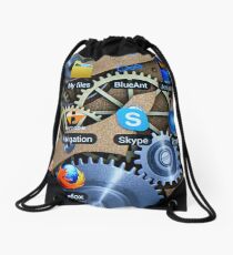 Clockwork smartphone Drawstring Bag