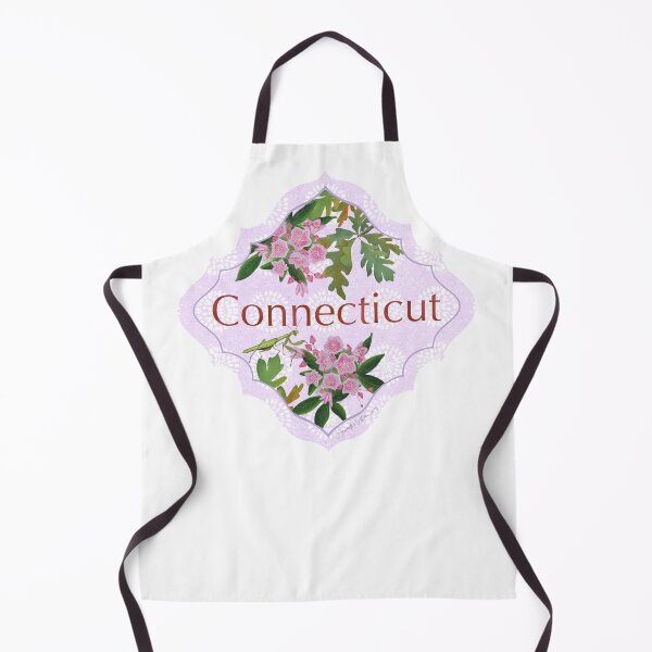 Item preview, Connecticut Design Motif Illustration for Travelers US State Collection mountain laurel State Tree Oak State Flower designed and sold by JourneyHomeMade.