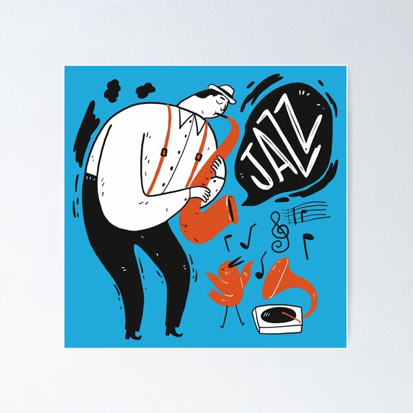 Item preview, Jazz Music Saxophone Player designed and sold by AmmaShani.