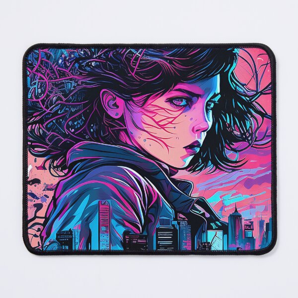 Item preview, Cyberpunk woman in vibrant colors designed and sold by antoniol-ai.