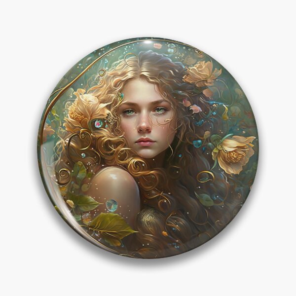 Artikelvorschau, Fantasy-Meerjungfrau in einer Blase mit Blumen entworfen und verkauft von coreexpressions.