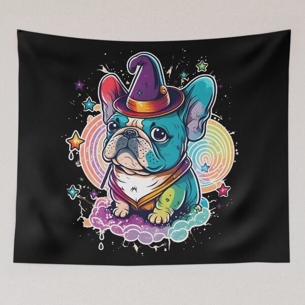Item preview, Bulldog Dog Wizard Witch Kawaii designed and sold by Leonardo Palumbo.
