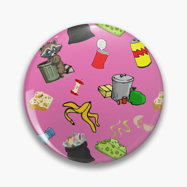Item preview, Raccoon Garbage Pattern - Pink Background designed and sold by Unicorn Trainwreck.