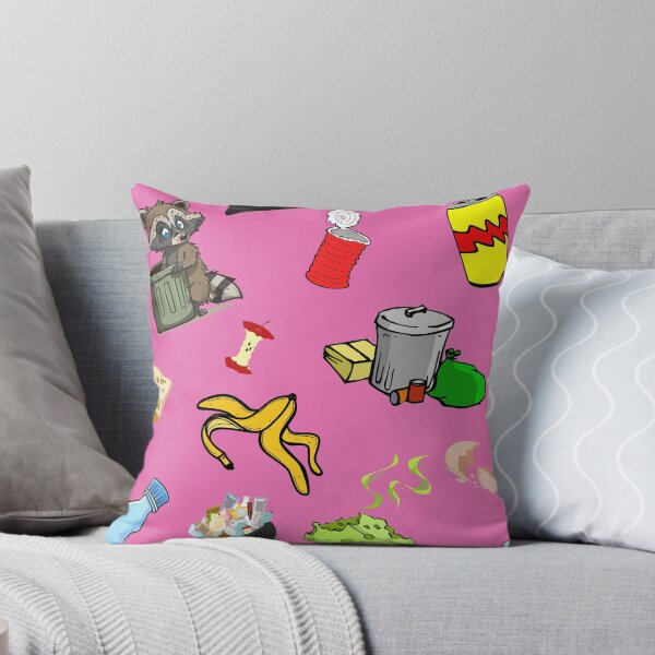 Item preview, Raccoon Garbage Pattern - Pink Background designed and sold by Unicorn Trainwreck.