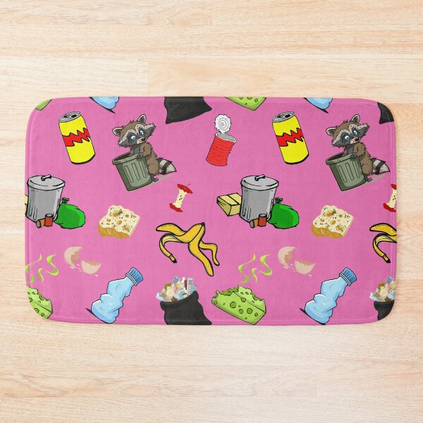 Item preview, Raccoon Garbage Pattern - Pink Background designed and sold by Unicorn Trainwreck.