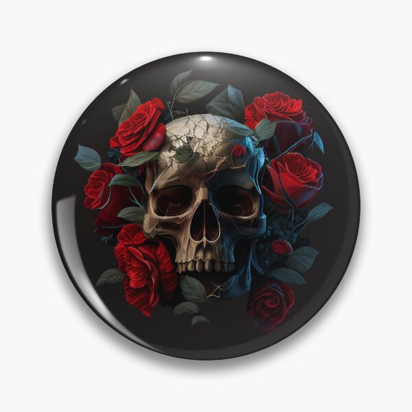 Item preview, skull in flowers designed and sold by RSDESIGNSteam.