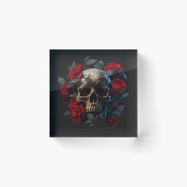 Item preview, skull in flowers designed and sold by RSDESIGNSteam.