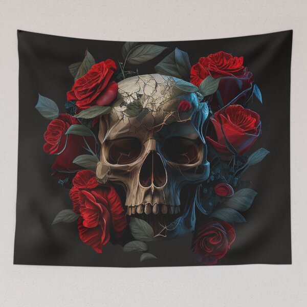 Item preview, skull in flowers designed and sold by RSDESIGNSteam.