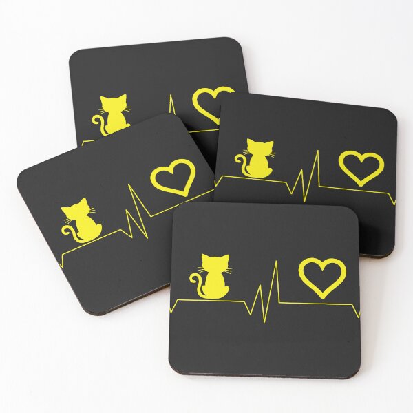 Item preview, diagram of cat and heart, cool print for catlovers designed and sold by Galena Georgieva.