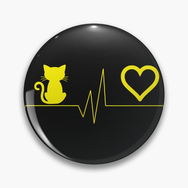 Item preview, diagram of cat and heart, cool print for catlovers designed and sold by Galena Georgieva.