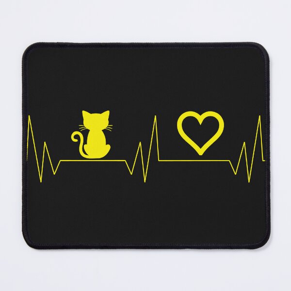 Item preview, diagram of cat and heart, cool print for catlovers designed and sold by Galena Georgieva.