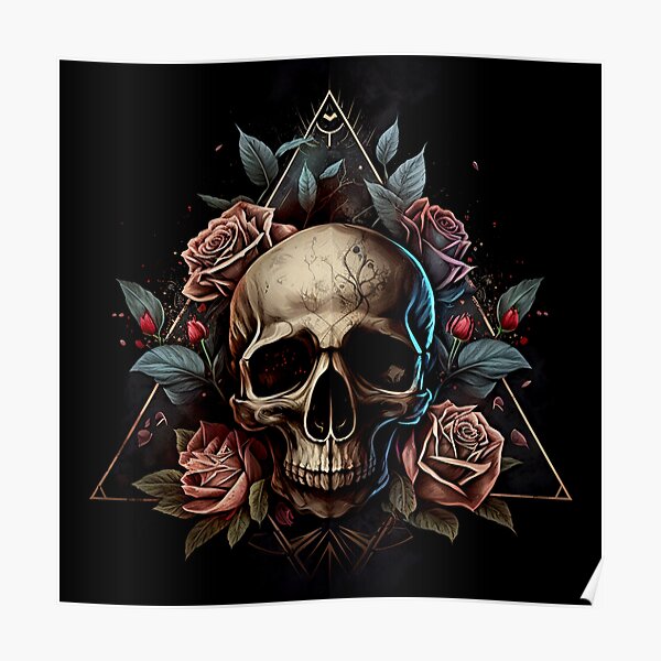 Gothic Skull and Roses