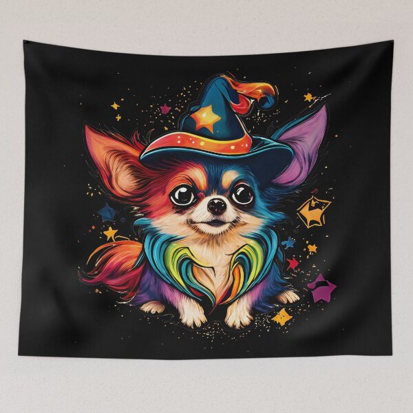 Item preview, Chihuahua Dog Wizard Witch Kawaii designed and sold by Leonardo Palumbo.