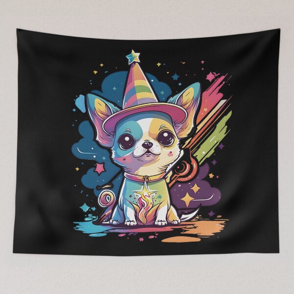 Item preview, Chihuahua Dog Wizard Witch Kawaii designed and sold by Leonardo Palumbo.