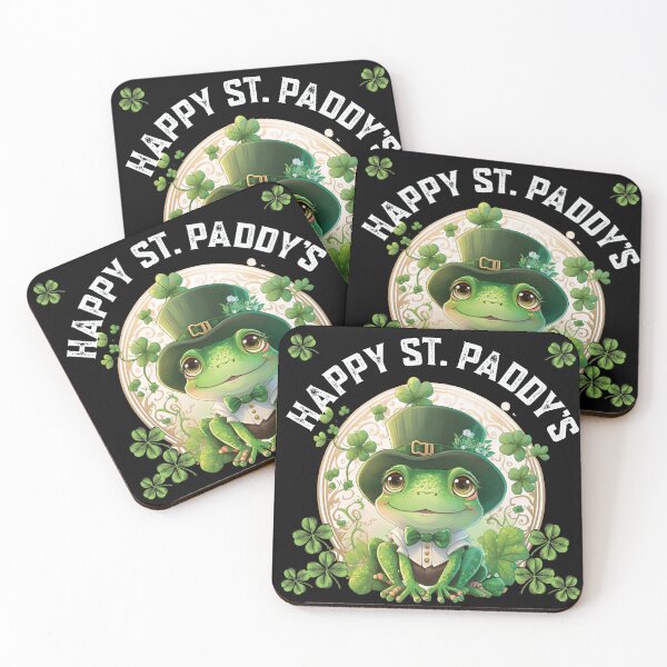 Item preview, HAPPY ST. PADDY'S CUTE ST. PATRICK'S DAY FROG, ST. PATRICK'S DAY ANIMALS designed and sold by FlutteringWings.