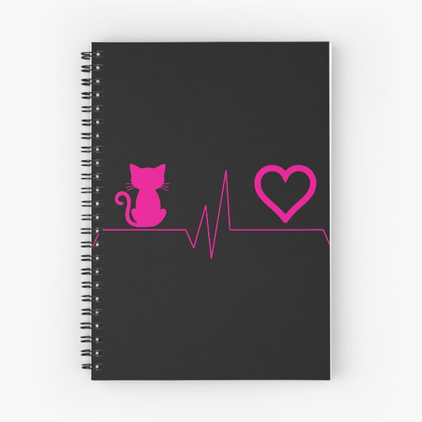 Item preview, diagram of cat and heart, cool print for catlovers designed and sold by Galena Georgieva.