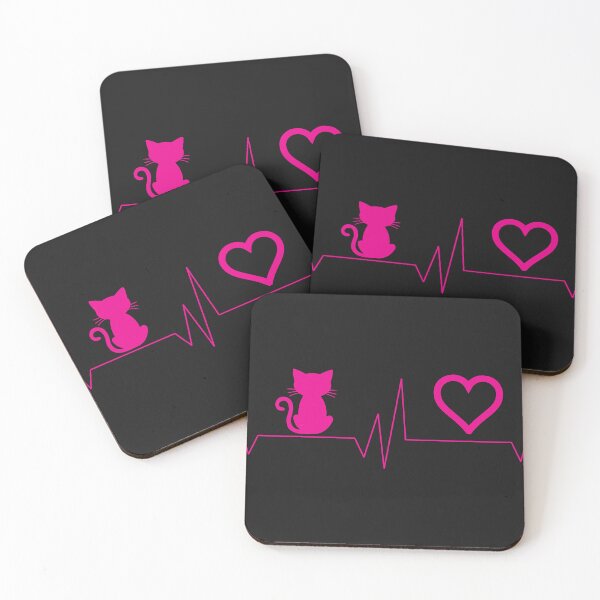 Item preview, diagram of cat and heart, cool print for catlovers designed and sold by Galena Georgieva.