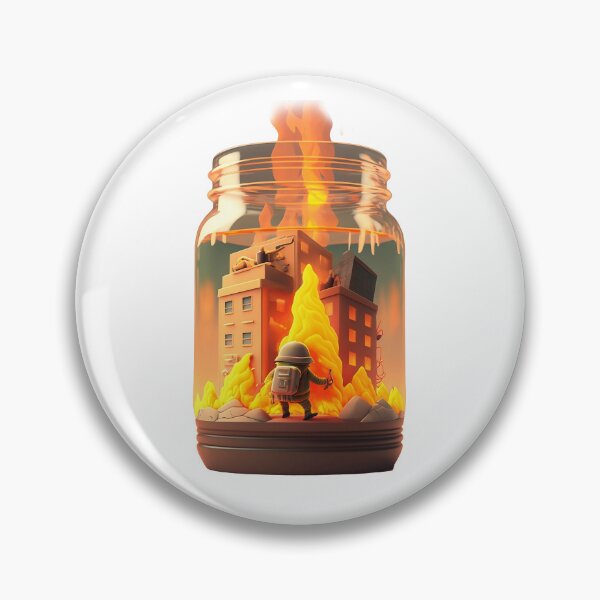Item preview, Cute Firefighter VS Burning Skyscraper designed and sold by ByDigitalDream.