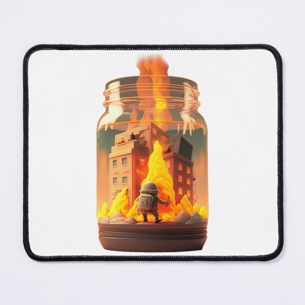 Item preview, Cute Firefighter VS Burning Skyscraper designed and sold by ByDigitalDream.