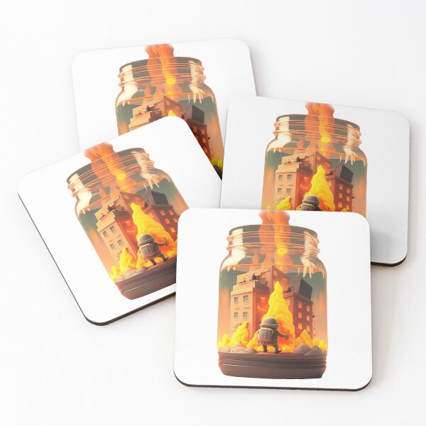 Item preview, Cute Firefighter VS Burning Skyscraper designed and sold by ByDigitalDream.