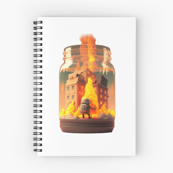 Item preview, Cute Firefighter VS Burning Skyscraper designed and sold by ByDigitalDream.