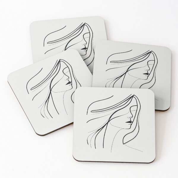 Item preview, Minimalist Line Art of a Woman for Tshirt and Sticker designed and sold by DafGole.