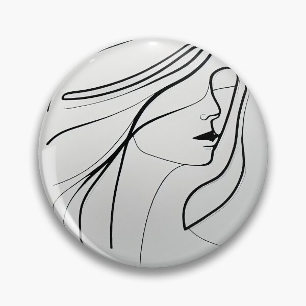 Artikelvorschau, Minimalist Line Art of a Woman for Tshirt and Sticker entworfen und verkauft von DafGole.