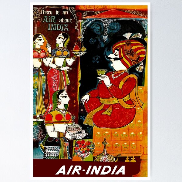 Artikel-Vorschau von AIR INDIA: Vintage Air Travel Werbedruck, designt und verkauft von posterbobs.