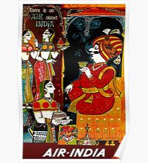 AIR INDIA: Vintage Air Travel Advertising Print Poster