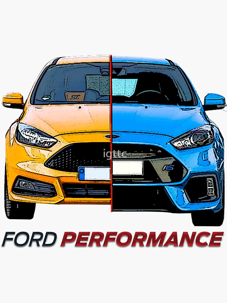Sticker for Sale avec l'œuvre « Ford Focus mk3 RS ST FORD PERFORMANCE RS v  ST » de l'artiste igttc