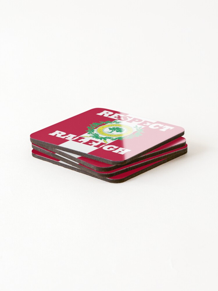 Thumbnail 4 of 5, Coasters (Set of 4), Respect Raleigh FLAG designed and sold by Deco-Design.