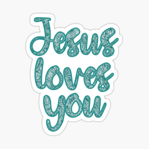 Item preview, Jesus loves you designed and sold by Handdrawnbyzoe.