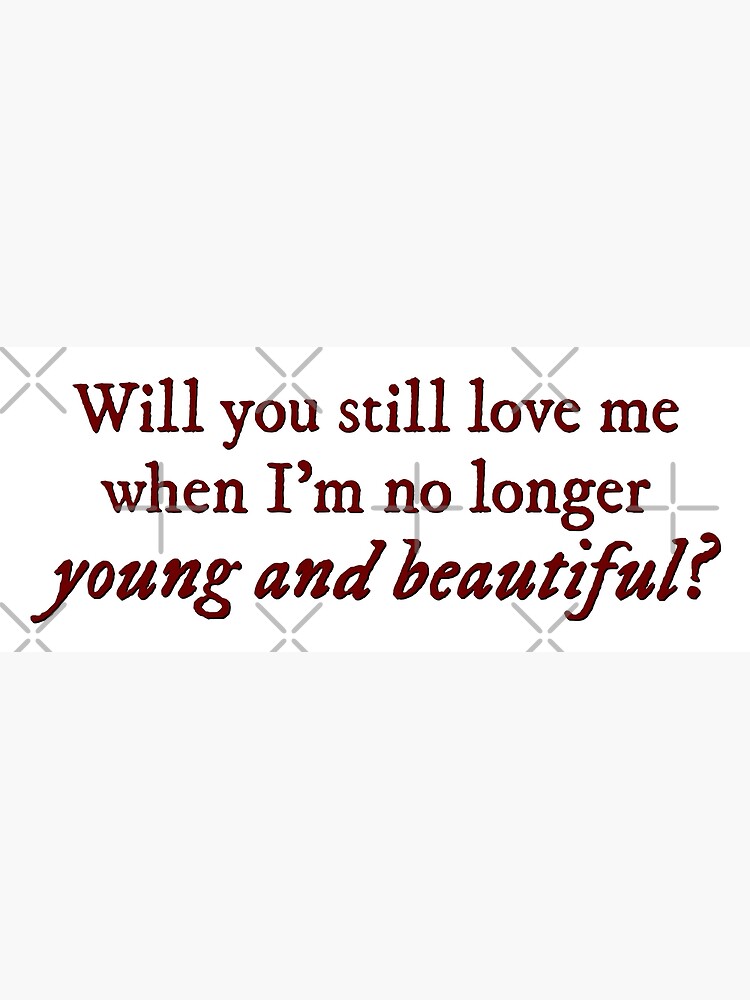Disover Young and Beautiful Lana del Rey lyrics Premium Matte Vertical Poster