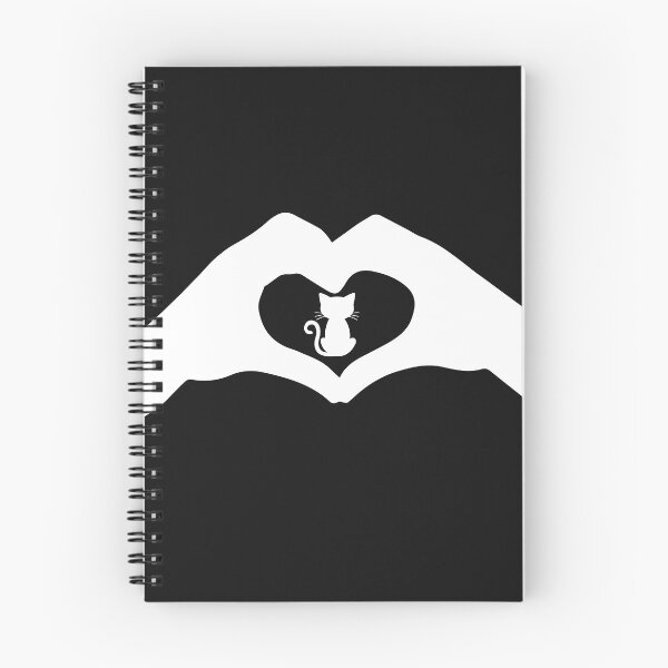 Item preview, diagram of cat and heart, cool print for catlovers designed and sold by Galena Georgieva.
