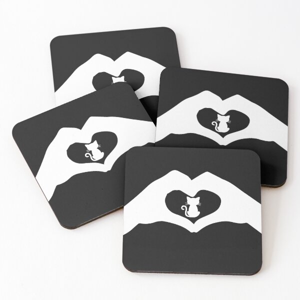 Item preview, diagram of cat and heart, cool print for catlovers designed and sold by Galena Georgieva.