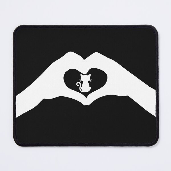 Item preview, diagram of cat and heart, cool print for catlovers designed and sold by Galena Georgieva.