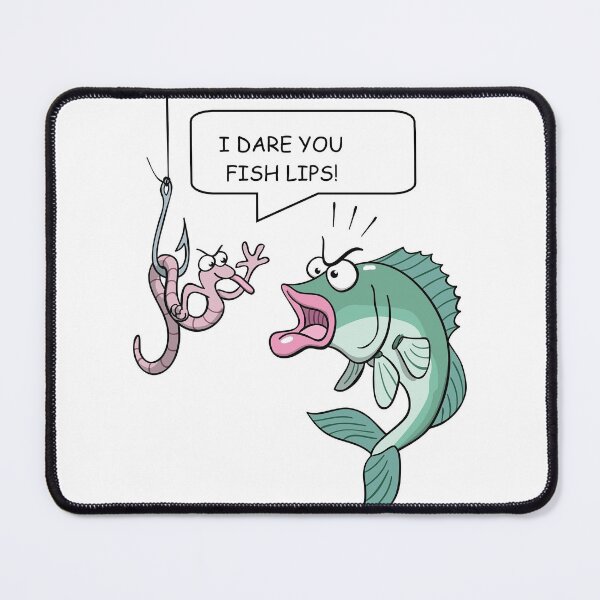 Item preview, On the hook with an annoying worm. designed and sold by ThundRDownunder.