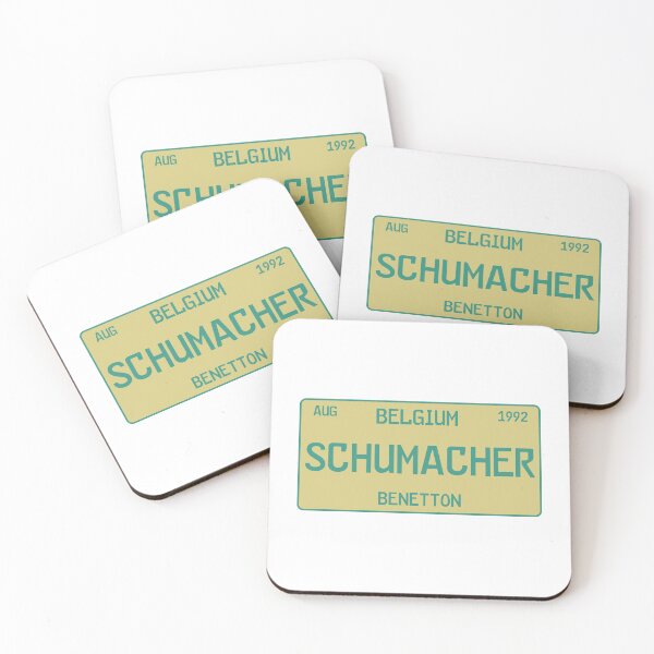 Item preview, Michael Schumacher first win license plate white designed and sold by ff1merch ..