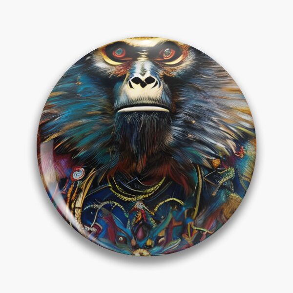 Item preview, Colorful Monkey Drawing Art designed and sold by TopStickerShop.