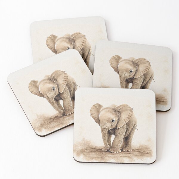 Item preview, Sepia Baby Elephant for Tshirt and Sticker designed and sold by DafGole.