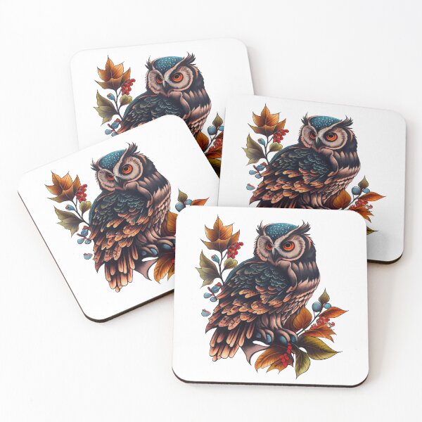 Item preview, Traditional Owl Tattoo designed and sold by TourDePassion.