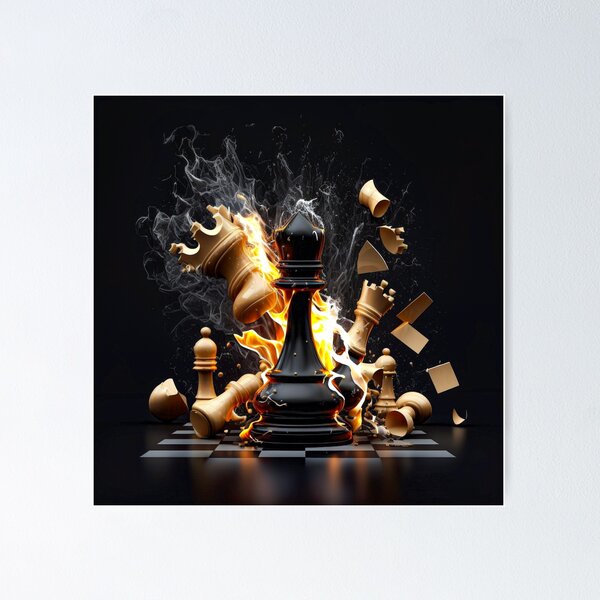 Item preview, Chess figure demolishing its opponents designed and sold by Pixel Panda.