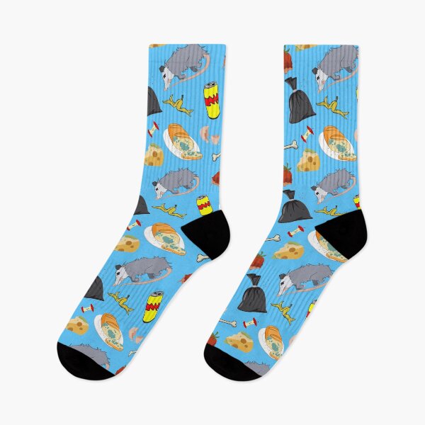 Item preview, Opossum Garbage Pattern - Blue Background designed and sold by Unicorn Trainwreck.