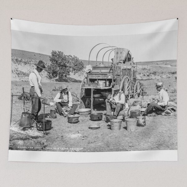 Item preview, Chuckwagon Meal During Cattle Roundup c. 1899 designed and sold by Daniel Hagerman.