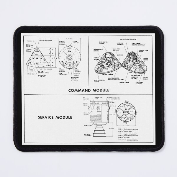 Item preview, Apollo 10 Cutaway of Command and Service Modules | Vintage Plans designed and sold by TARDIS Repairman.