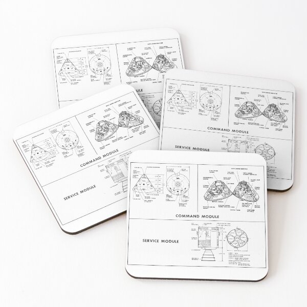 Item preview, Apollo 10 Cutaway of Command and Service Modules | Vintage Plans designed and sold by TARDIS Repairman.